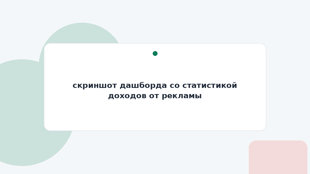 скриншот дашборда со статистикой доходов от рекламы